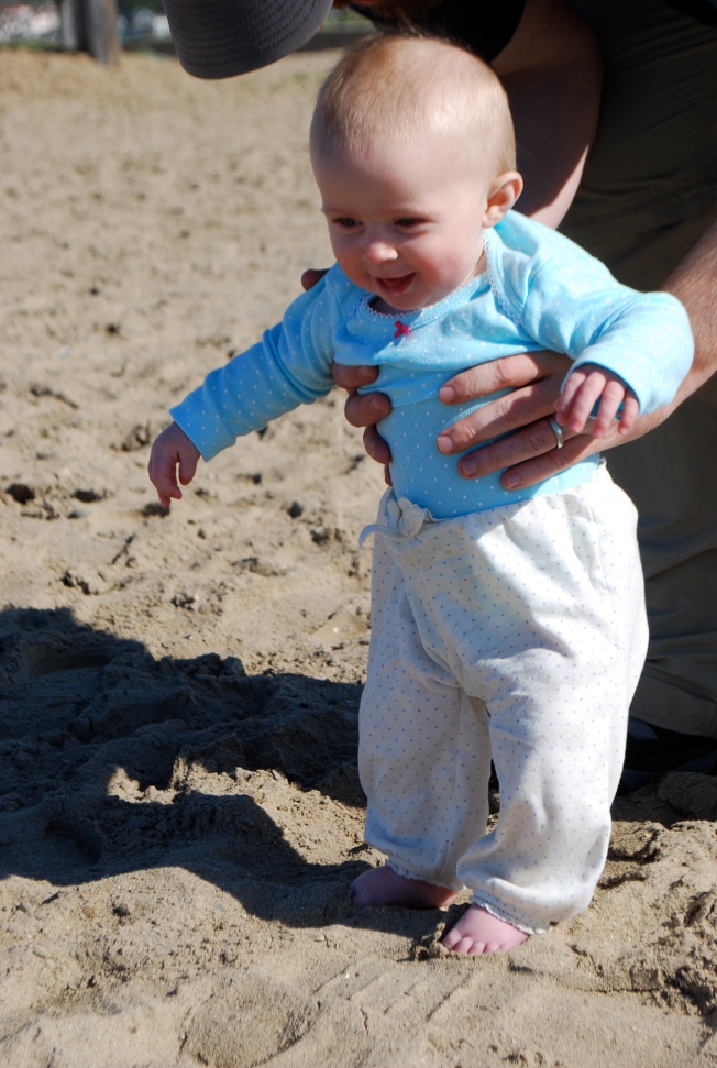first feet in the sand